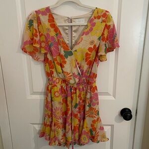Sugar Lips Floral Romper